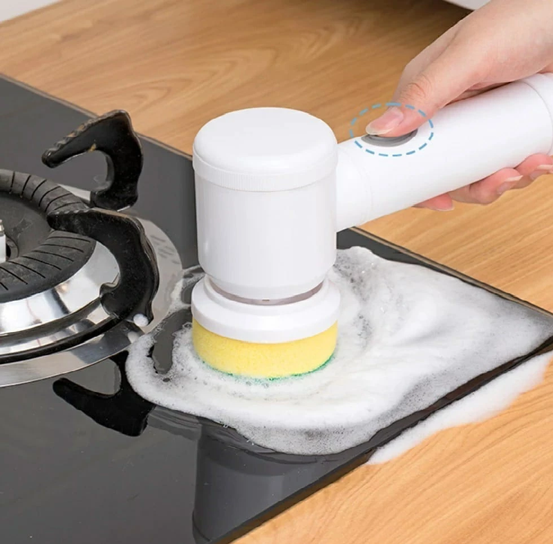 CleanPro Turbo 5 em 1 – Escova Sem Fio Multiuso