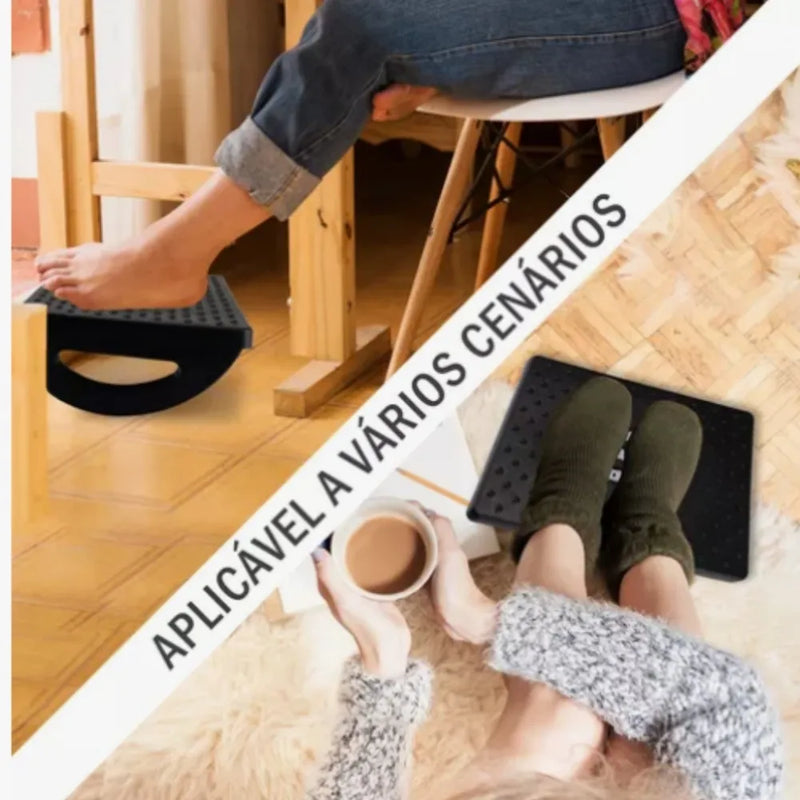 Apoio Ergonômico Para Pés Com Massageador Escritório